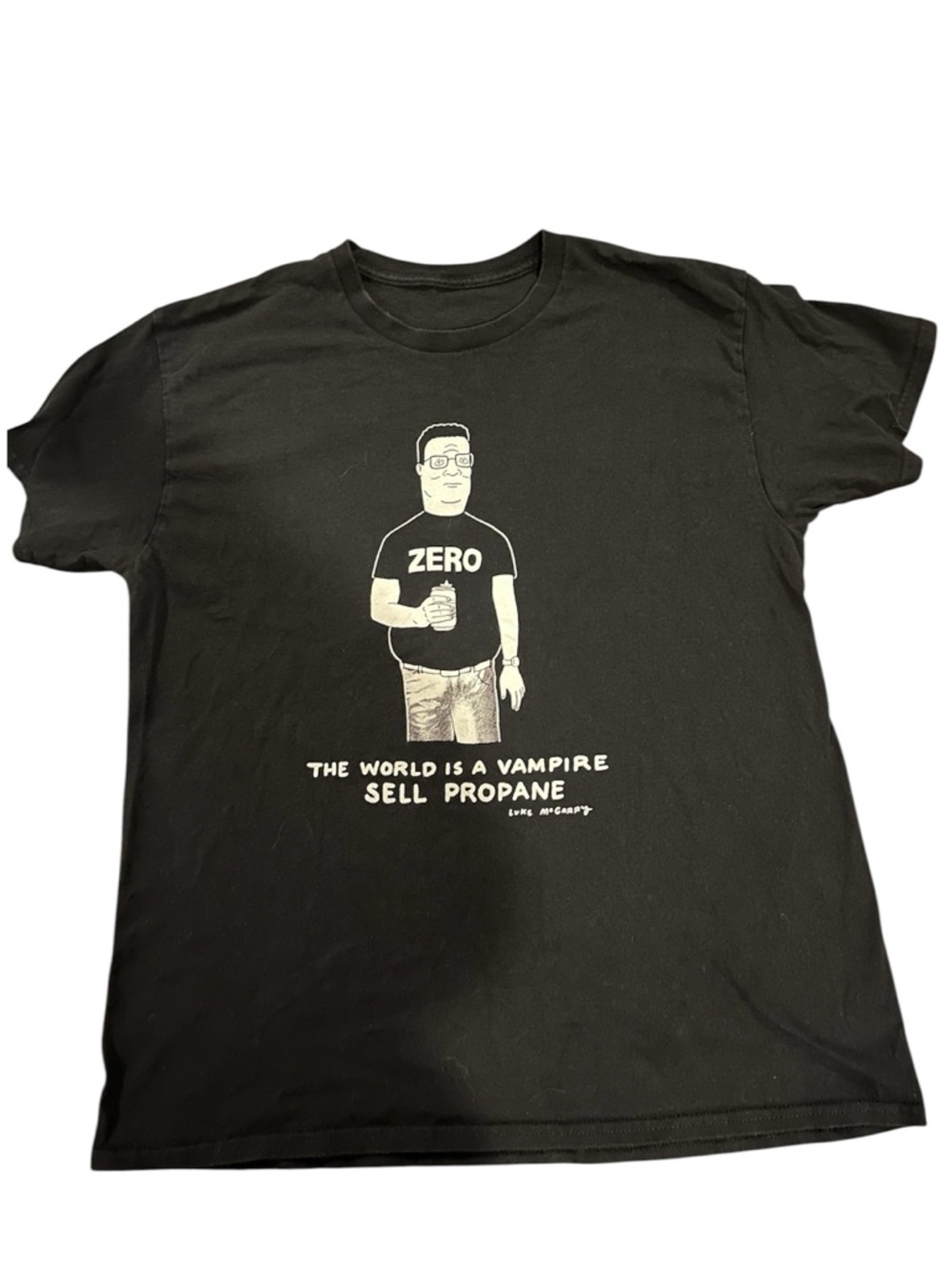 BWAAA! WITH BUTTERFLY WINGS T-SHIRT Hank Hill Smashing Pumpkins Mashup Mens Lg